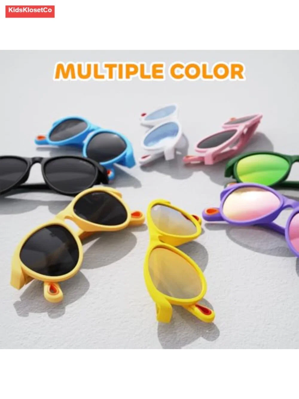Baby Sunglasses Skin Feel Frame Polarized UV Protection Kids Glasses 0-24 Months
